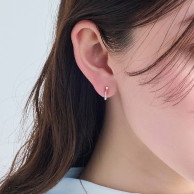 集英社HAPPY PLUS STOREPhoebe（フィービィー）/【金属アレルギー対応/痛くないシリーズ】ツイストバービジューライトフィットイヤリング  シャンパンベージュ