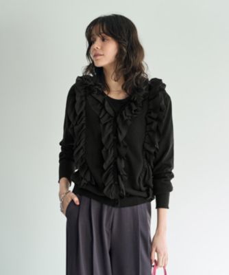 集英社HAPPY PLUS STORESTYLE DELI（スタイルデリ）/【LUXE】シフォンフリルニットカーディガン
