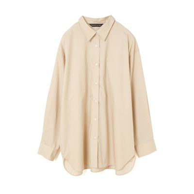 ミズイロインド　テーラードワイドシャツジャケット　ベージュ　美品　再お値下げ☆ ミズイロインド テーラードシャツジャケット mizuiro ind