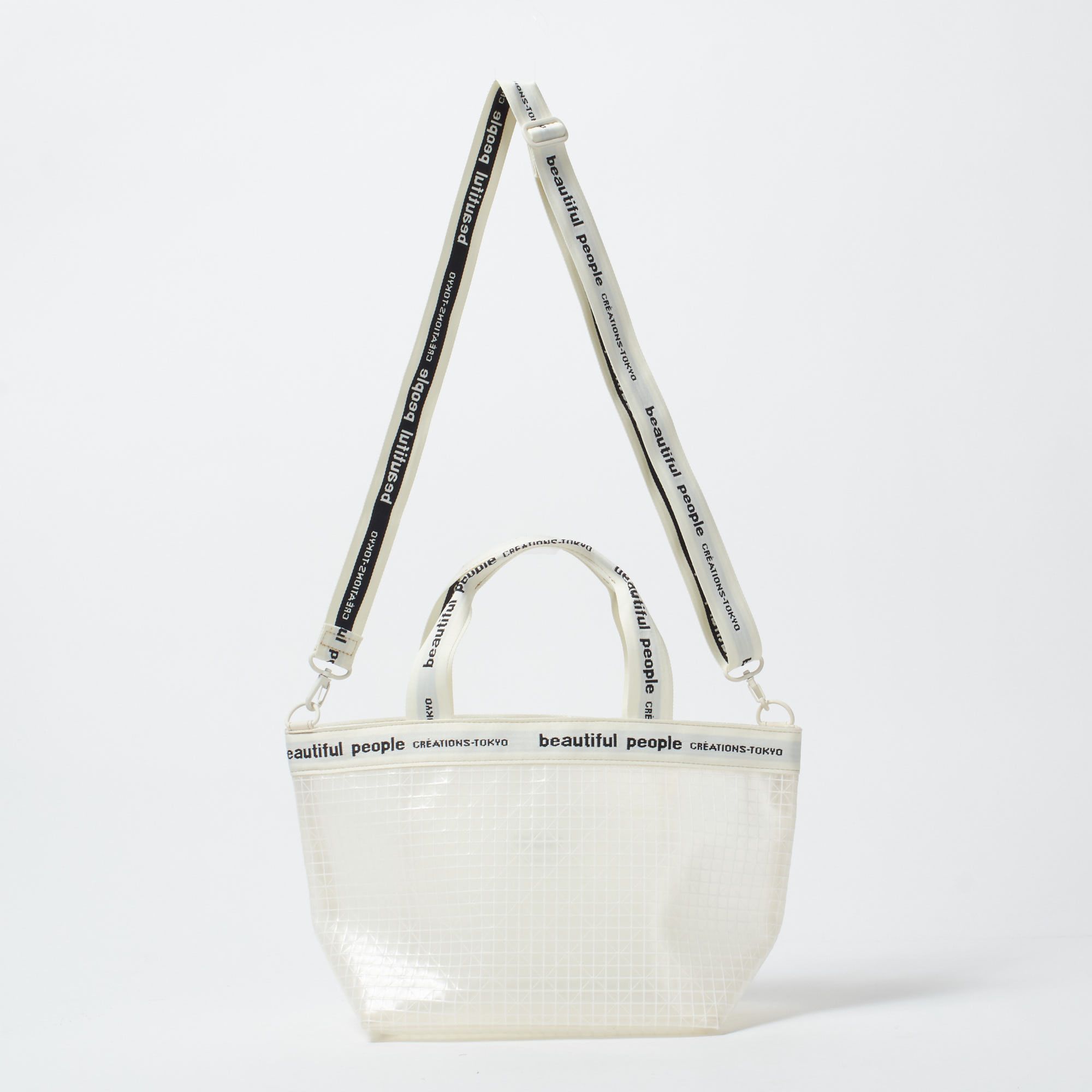 beautiful people(ビューティフルピープル)/plaid vinyl logo tape bag m