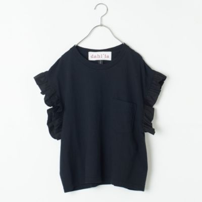 値引き18,700円美品dahl'ia リメイク袖チェックカットソー 値引き18,700円美品dahl'ia リメイク袖チェックカットソー