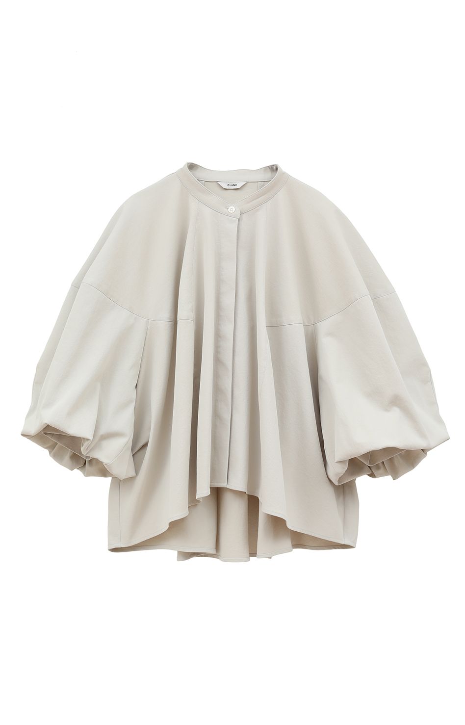 CLANE(クラネ)/VOLUME SELEEVE STAND NECK SHIRT