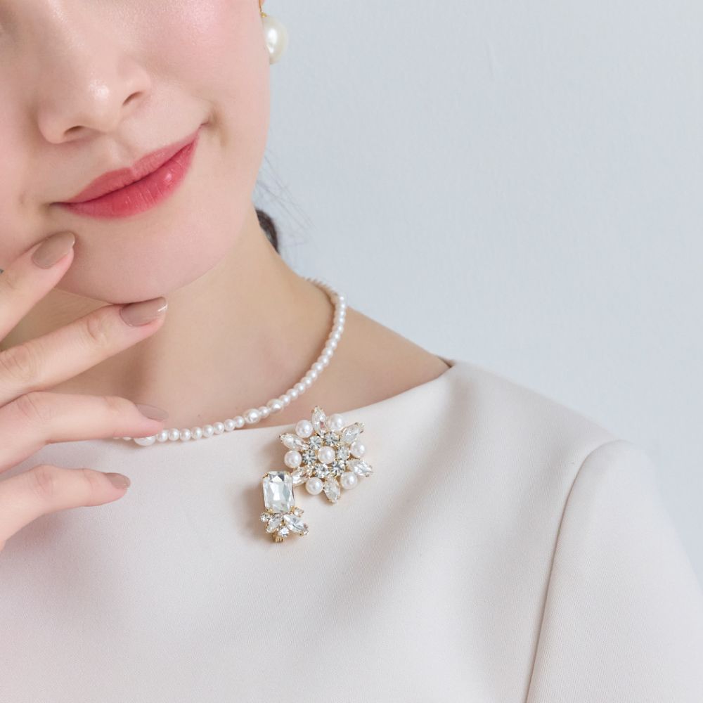 Phoebe(フィービィー)/2setゴージャスパールビジューブローチ