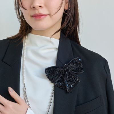 集英社HAPPY PLUS STOREPhoebe（フィービィー）/ビックリボンビーズブローチ