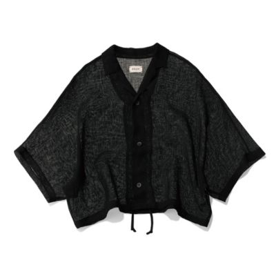 軽いはおりとしても使いやすいリラクシーな透け感　Linen leno weave