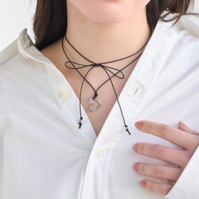 集英社HAPPY PLUS STOREPhoebe（フィービィー）/ワンストロークハートコードチョーカーネックレス