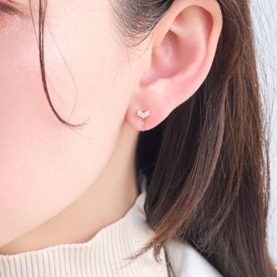 集英社HAPPY PLUS STOREPhoebe（フィービィー）/【痛くないシリーズ】グレインパールハートライトフィットイヤリング　シャンパン