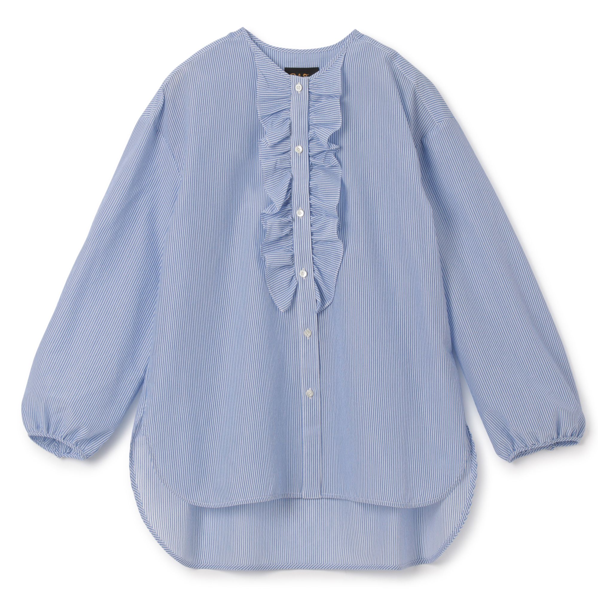 Pale Jute(ペール ジュート)/Front frill shirt