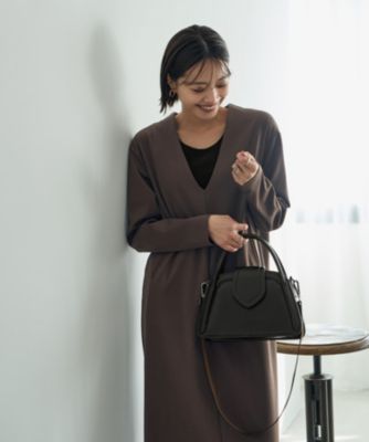 集英社HAPPY PLUS STORESTYLE DELI（スタイルデリ）/【Made in JAPAN】シルキーポンチ深Vワンピース