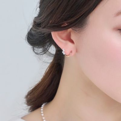 集英社HAPPY PLUS STOREPhoebe（フィービィー）/【痛くないシリーズ】ミルキーウェイビジューフロートライトフィットイヤリング　シャンパンゴールド