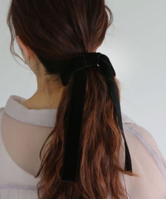 集英社HAPPY PLUS STOREcollecala（コレカラ）/両面ベロア ロングリボンヘアカフ／ヘアフック