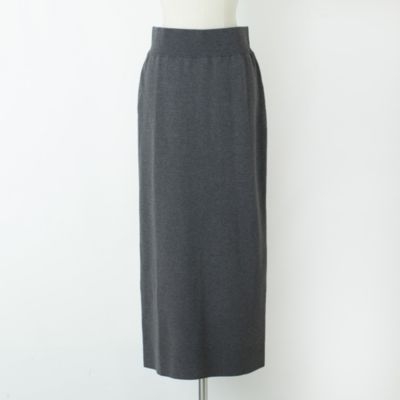 動きやすく、体型も拾わない大人にうれしいIラインスカート　【福田麻琴さんコラボ】【洗える】ミラノリブIラインスカート
