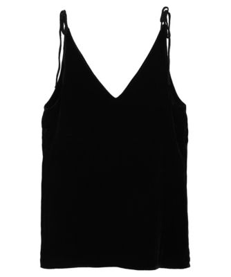 CLANE(クラネ)のVELOUR SHOULDER RIBBON CAMISOLE TOPS通販