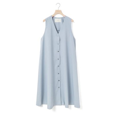 ♥MidiUmi　Vネックロングジレ MidiUmi(ミディウミ)のVネックロングジレワンピース通販