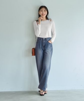 集英社HAPPY PLUS STORESTYLE DELI（スタイルデリ）/薄手で柔らかい片側肩あきカットソートップス