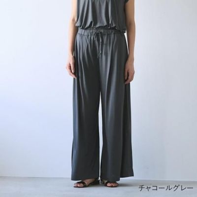 DRESS HERSELF(ドレスハーセルフ)のフレア ワイドパンツ／シルク