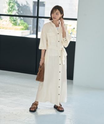 値下げweakend. 24SS フロントクロスシャツドレス ネイビー サイズ2