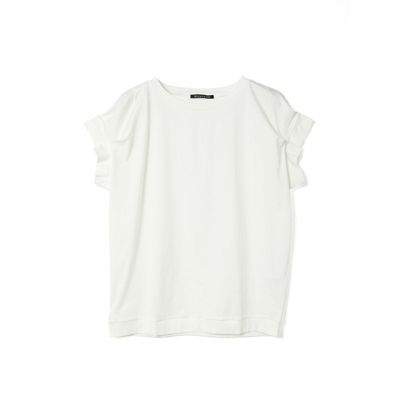 mizuiro ind(ミズイロインド)のフリルスリーブクルーネックプル
