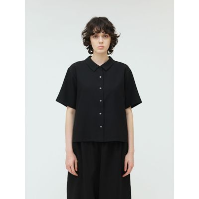 美品 2023AW ポリウールツイル ハーフスリーブ半袖シャツ