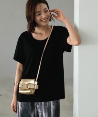 集英社HAPPY PLUS STORESTYLE DELI（スタイルデリ）/とろみ落ち感デコルテあきラウンドネックTシャツ