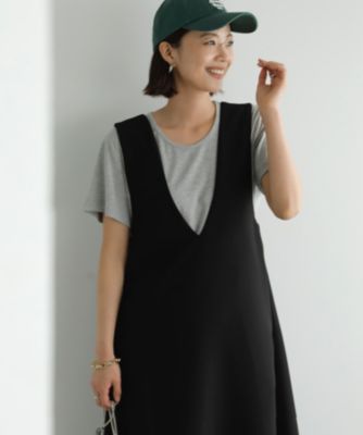 集英社HAPPY PLUS STORESTYLE DELI（スタイルデリ）/とろみ落ち感デコルテあきラウンドネックTシャツ
