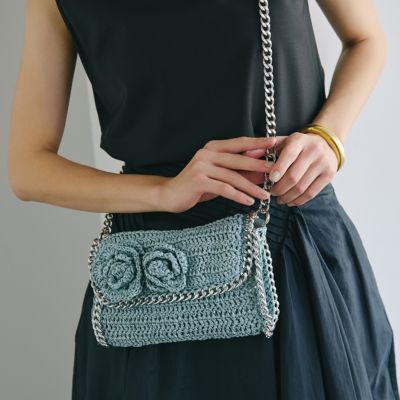 TOPKAPI 【TREASURE TOPKAPI】フラワーモチーフ チェーン ショルダーバッグ