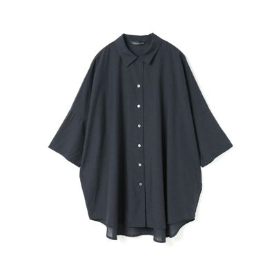 mizuiro ind(ミズイロインド)のハーフスリーブワイドチュニック mizuiro ind(ミズイロインド)のハーフスリーブワイドチュニック