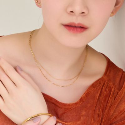 集英社HAPPY PLUS STOREPhoebe（フィービィー）/【金属アレルギー対応】ダブルチェーンネックレス　ゴールド／サージカルステンレス