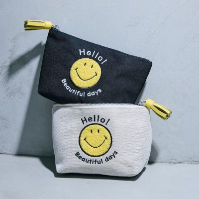 集英社HAPPY PLUS STORETOPKAPI（トプカピ）/【Breath TOPKAPI】SMILE COLLECTION スマイル 刺繍 タッセルポーチ