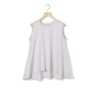MidiUmi / ミディウミ MidiUmi クルーネックノースリーブフレアタンクトップ MidiUmi クルーネックノースリーブフレアタンクトップ