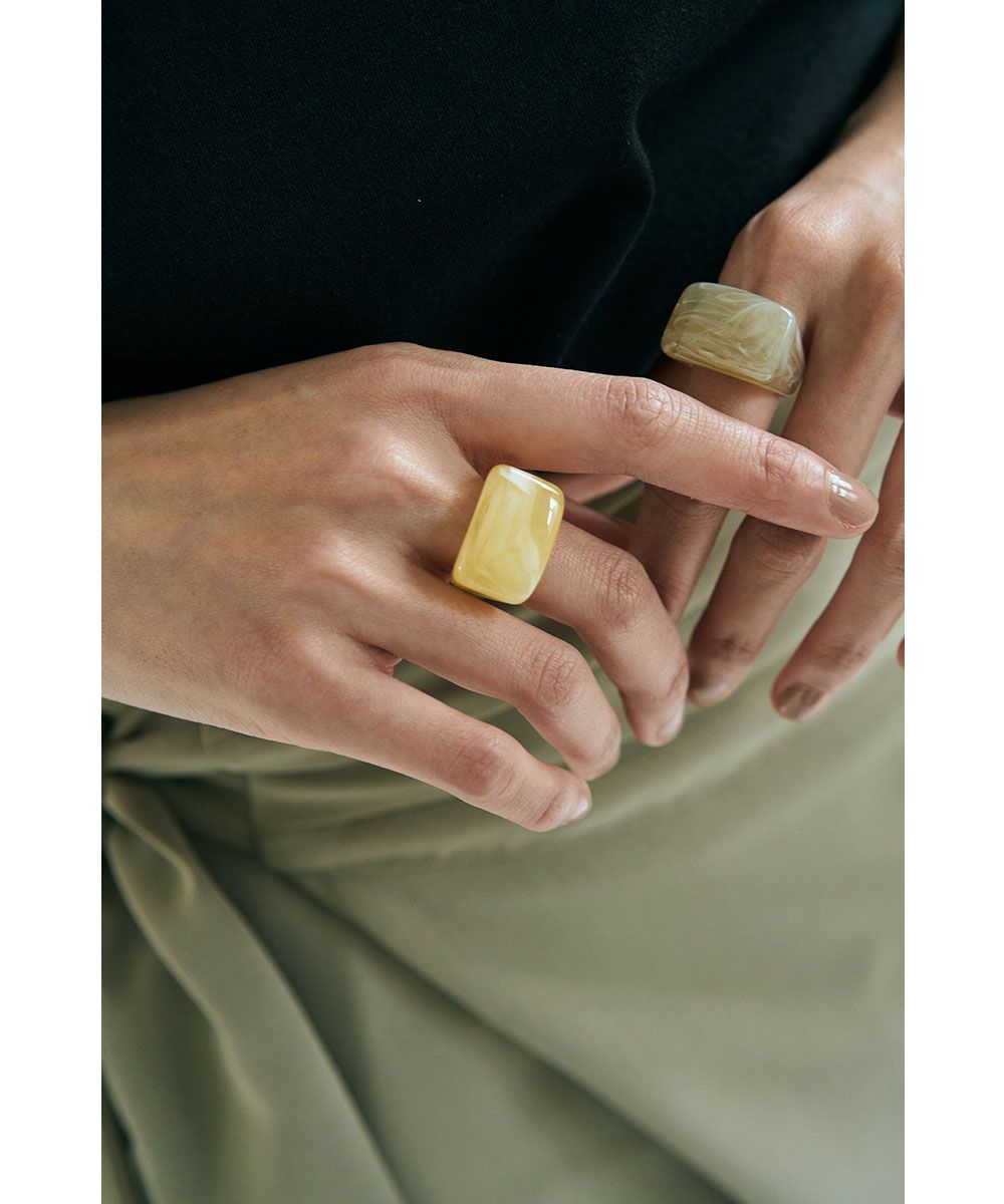marjour(マージュール)/SQUARE TRANSLUCENT RING