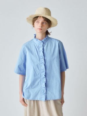 【美品】 ミディウミ　MidiUmi フリルショートシャツ MidiUmi ブラウス シャツ フリルショートシャツ レディース