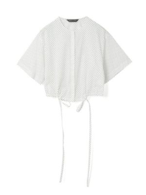 mizuiro ind(ミズイロインド)のドットドローストリングシャツ
