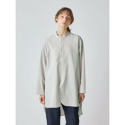 プルオーバーロングシャツ　ミディウミ　MIdiUmi【極美品】オーガニック MidiUmi (ミディウミ) シャツカラープルオーバー