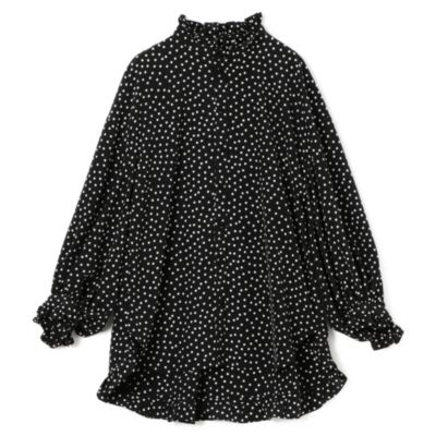 Pale Jute(ペール ジュート)のpolka dot frill long tail blouse II 