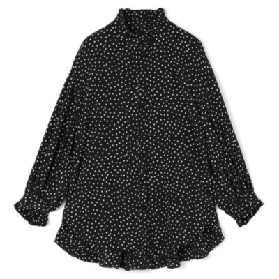 Pale Jute(ペール ジュート)のpolka dot frill long tail blouse II