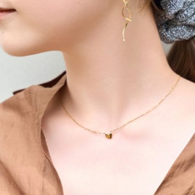 集英社HAPPY PLUS STOREPhoebe（フィービィー）/【金属アレルギー対応】スリークハートネックレス　ゴールド／サージカルステンレス