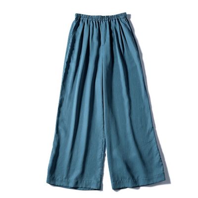 【洗える】【接触冷感】落ち感セミワイドパンツ