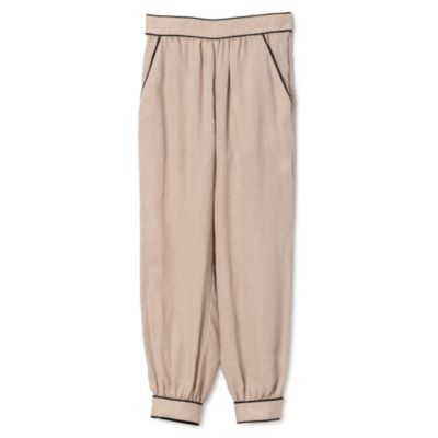 PALE JUTE ペールジュート ボトムス O ベージュ レディース Pale Jute(ペール ジュート)のlinen piping pants通販 | 集英社HAPPY