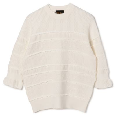 【値下げ】 未使用 Pele Jute ペールジュート ミモザ カーディガン Pale Jute dots knit CDBLACK × WHITE - Pale Jute