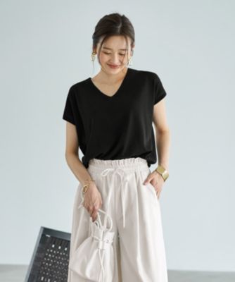 集英社HAPPY PLUS STORESTYLE DELI（スタイルデリ）/サラッと涼しい薄手なVネックニットトップス