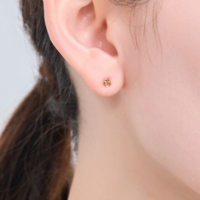 集英社HAPPY PLUS STOREPhoebe（フィービィー）/【金属アレルギー対応】プチフラワービジュースタッドピアス　ピンク