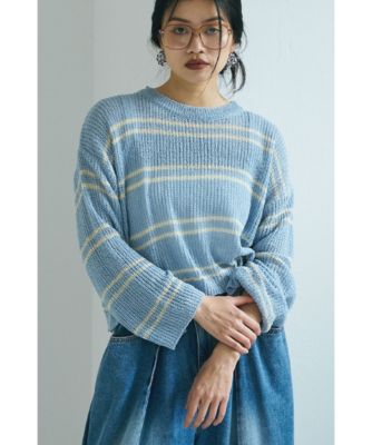 集英社HAPPY PLUS STOREmarjour（マージュール）/BORDER SUMMER KNIT