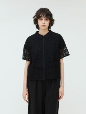 新作　mizuiroind ミズイロインド タイルレースシャツ　新品　値下げ不可 楽天市場】mizuiro ind（ミズイロインド）/tile lace shirt