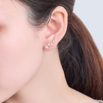 集英社HAPPY PLUS STOREPhoebe（フィービィー）/リーフグレースビジューピアス＆イヤリング　ゴールド