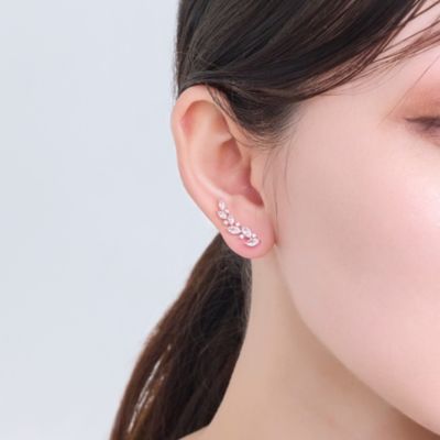 集英社HAPPY PLUS STOREPhoebe（フィービィー）/リーフグレースビジューピアス＆イヤリング　ローズゴールド