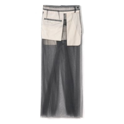 新品　Chika Kisada チカ　キサダ　チュールイージーパンツ　ワイド CHIKA KISADA(チカ キサダ)のカシュクールチュールパンツ通販