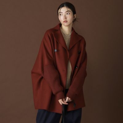 エポカ EPOCA ツイード ウール ロングコート Aライン ロングコート