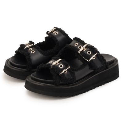 存在感抜群のサンダル　POODLE FUR BUCKLE SDL