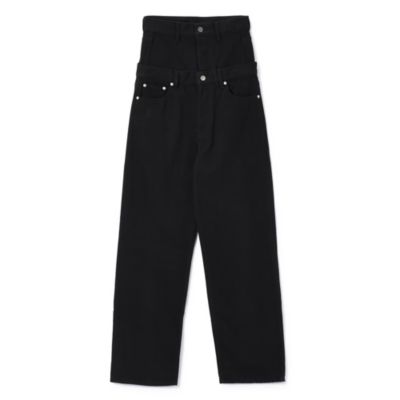 パンツ QUIITO REDENIM W WAIST PANTS BLACK QUIITO(キイト)のREDENIM W WAIST PT通販 | mirabella（ミラベラ